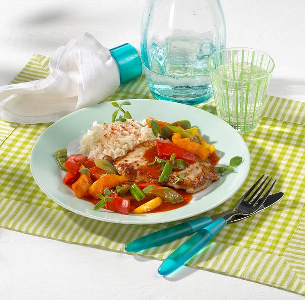 Schweineschnitzel mit Paprikasoße Rezept