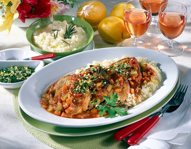 Schweinesteaks auf Risotto Rezept Schweinesteaks auf Risotto Rezept
