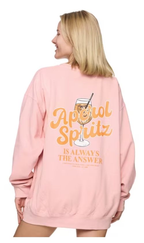 Worldclassca Oversized Sweatshirt Aperol Spritz Print