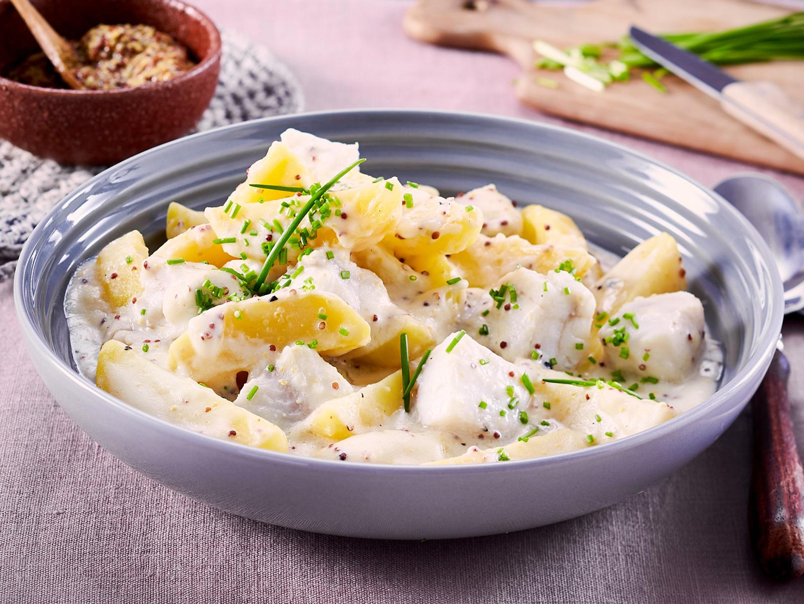Seelachs-Béchamel-Kartoffeln Rezept | LECKER