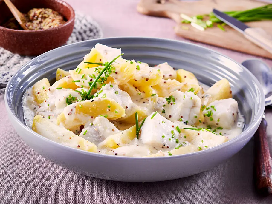 Seelachs-Béchamel-Kartoffeln Rezept