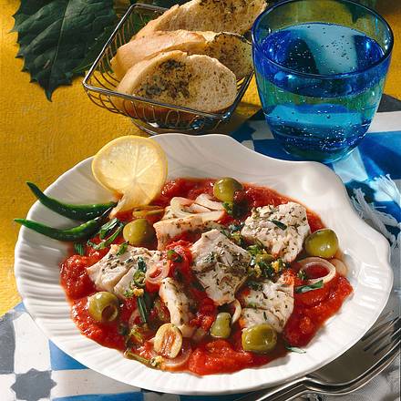 Seelachs in Tomatensoße Rezept Seelachs in Tomatensoße Rezept