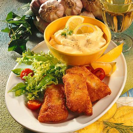 Seelachsfilet mit Knoblauch-Creme Rezept Seelachsfilet mit Knoblauch-Creme Rezept