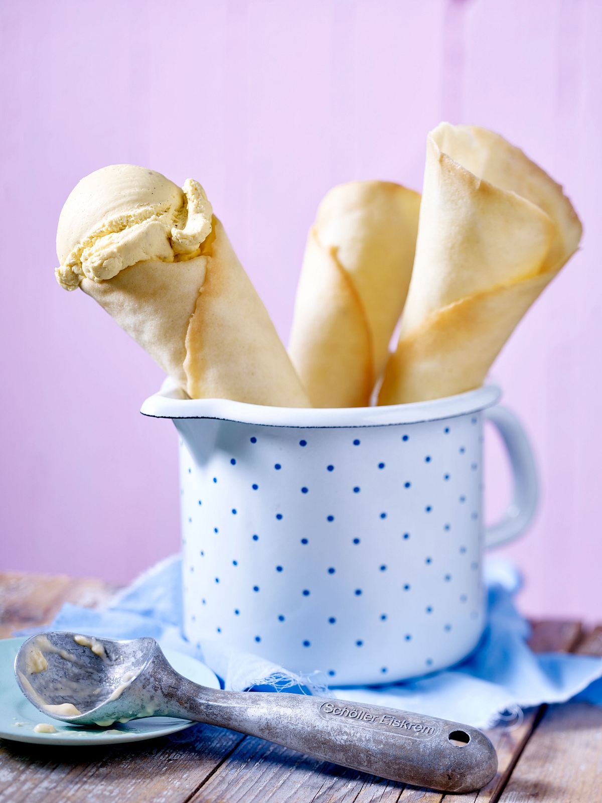 Selbstgemachte Eiswaffeln Rezept