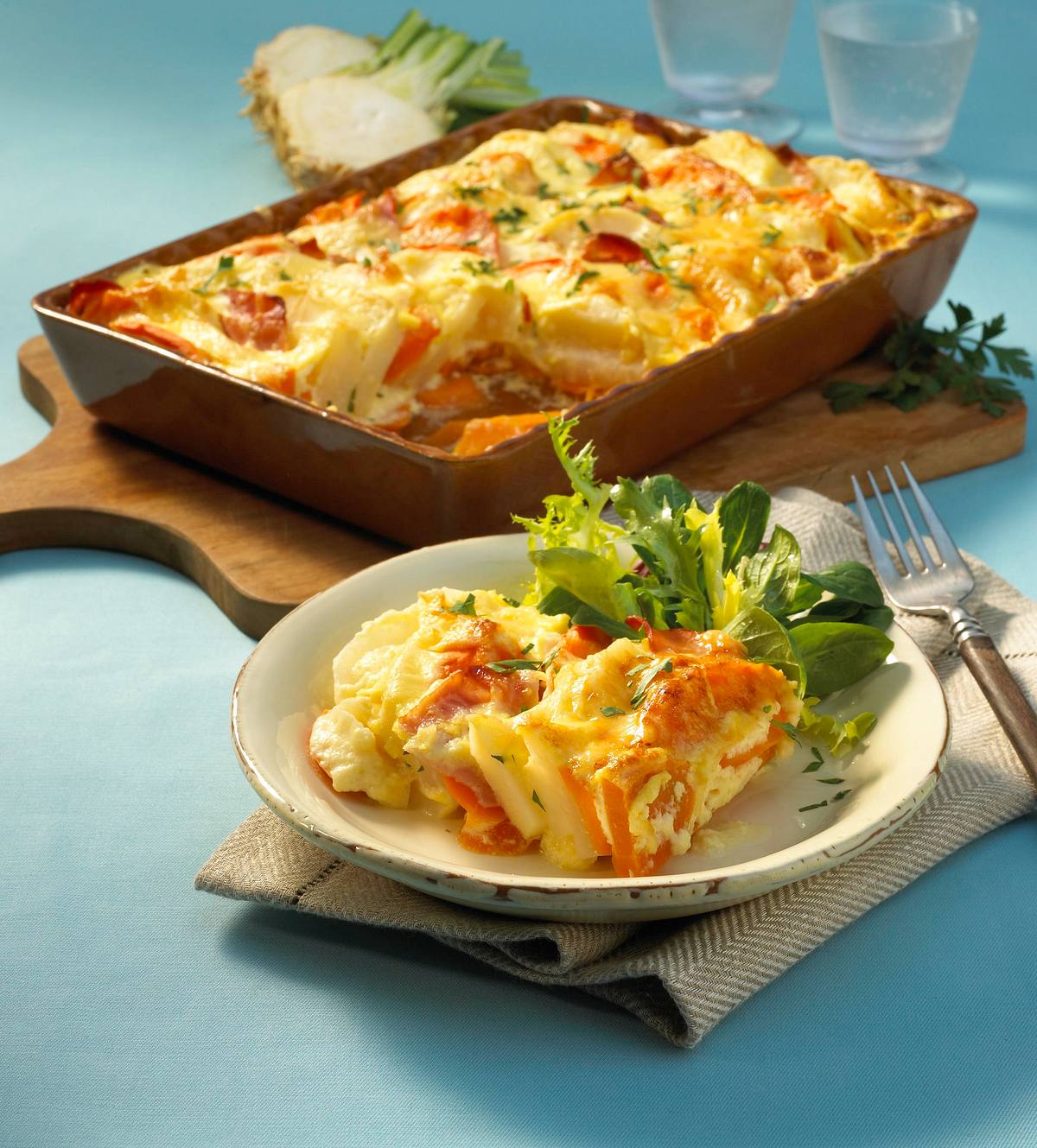 Sellerie-Möhren-Gratin Rezept