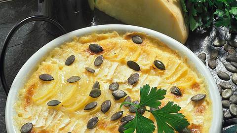 Sellerie-Steckrüben-Kartoffelgratin Rezept - Foto: Klemme