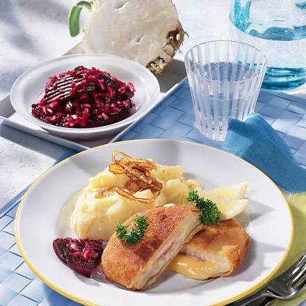 Sellerieschnitzel "Cordon bleu" Rezept Sellerieschnitzel "Cordon bleu" Rezept