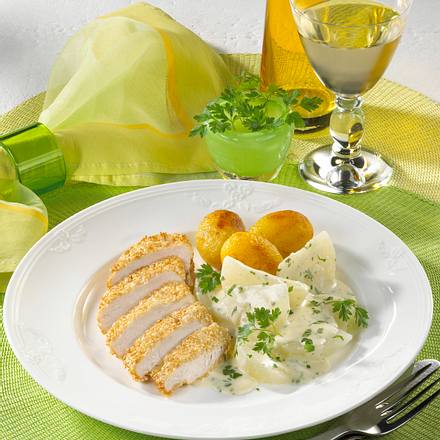 Sesam-Hähnchen mit Kohlrabi Rezept Sesam-Hähnchen mit Kohlrabi Rezept