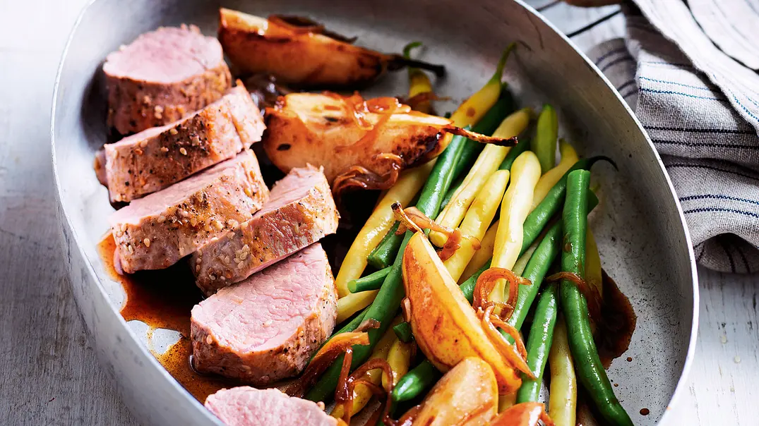 Sesamfilet mit Bohnenbonus Rezept - Foto: LECKER @ Bauer Media Group Sesamfilet mit Bohnenbonus Rezept - Foto: LECKER @ Bauer Media Group