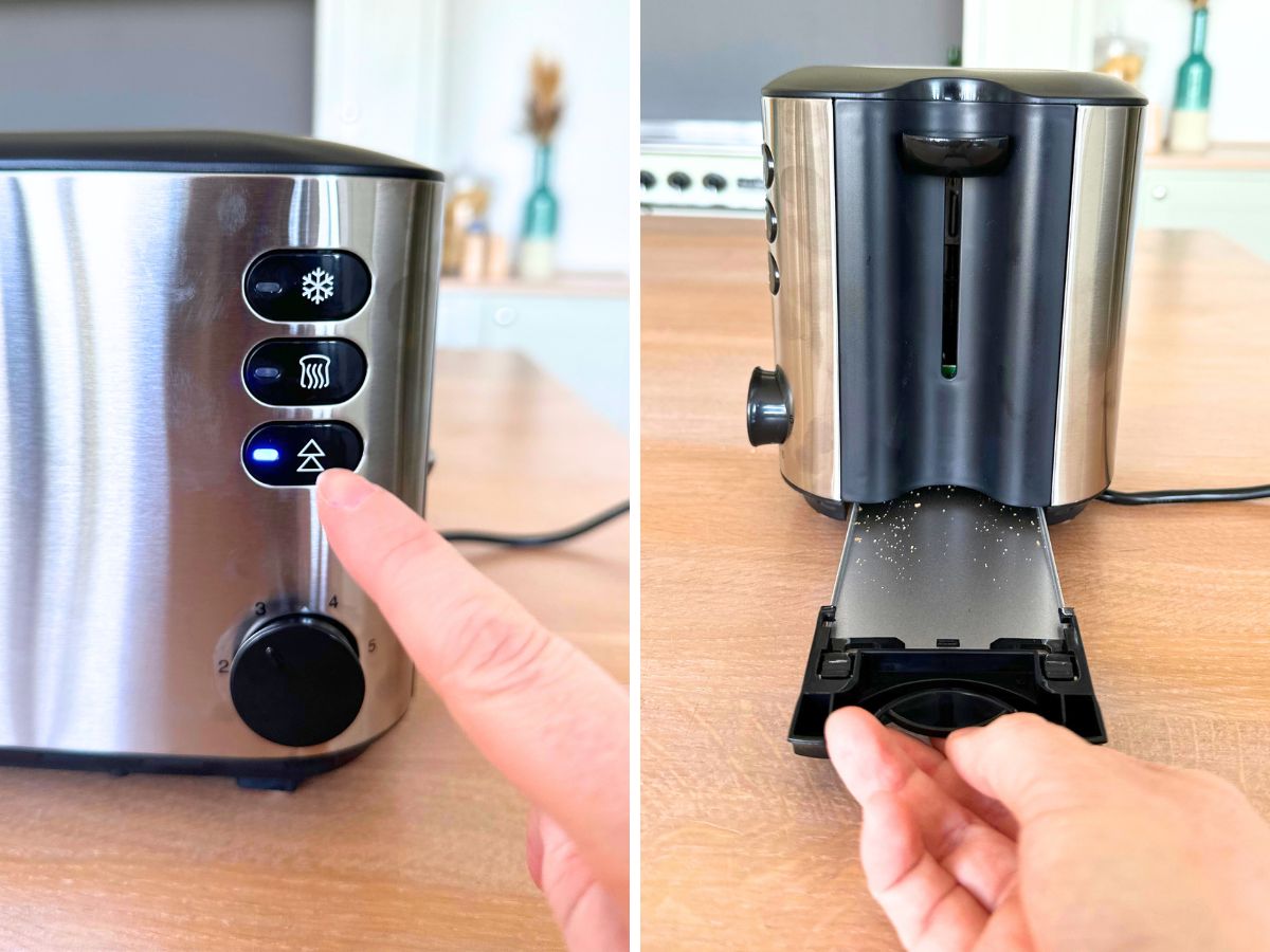 Bedienung beim Severin-Langschlitztoaster