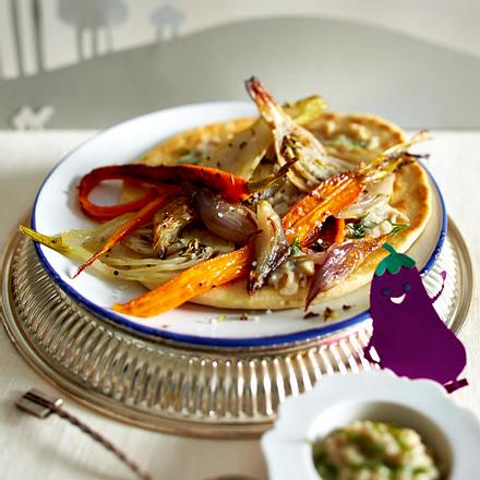 Shawarma mit Röstgemüse Rezept Shawarma mit Röstgemüse Rezept