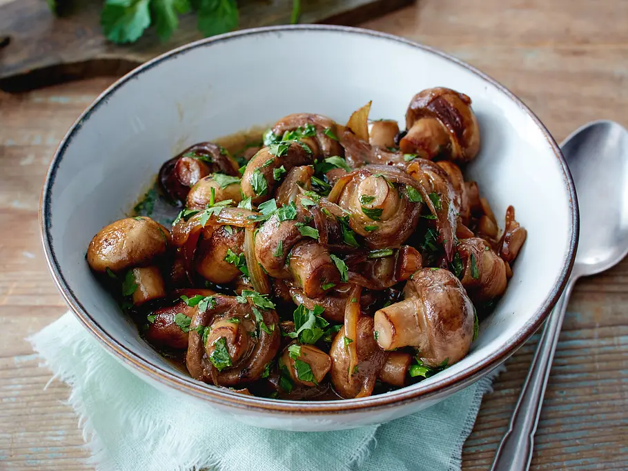 Sherrychampignons Rezept Sherrychampignons Rezept