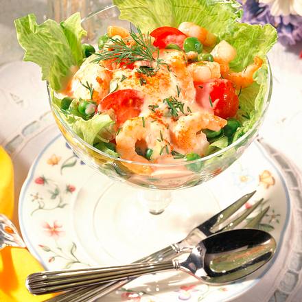 Shrimps-Cocktail in Cognac-Soße Rezept