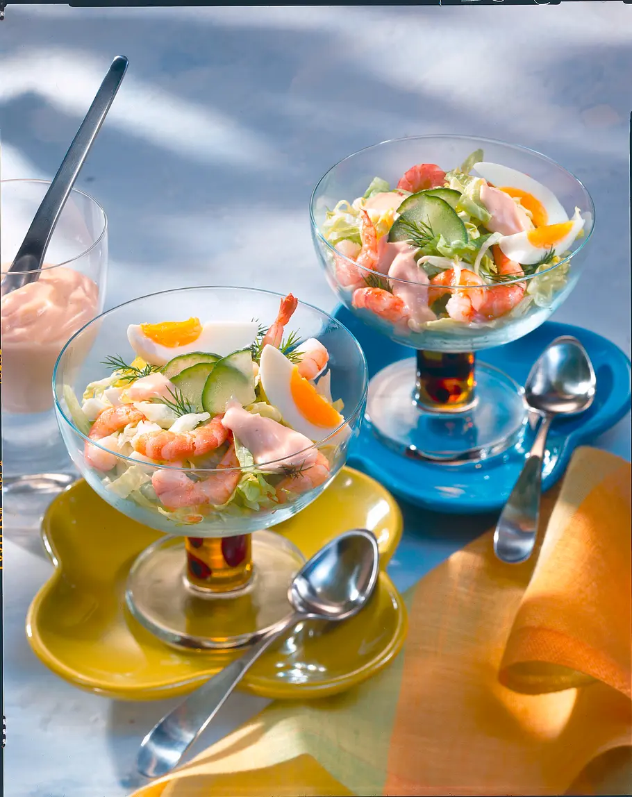 Shrimps-Cocktail mit Ei Rezept Shrimps-Cocktail mit Ei Rezept