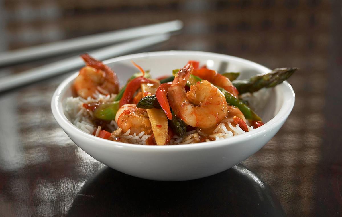 Shrimps-Gemüse aus dem Wok Rezept