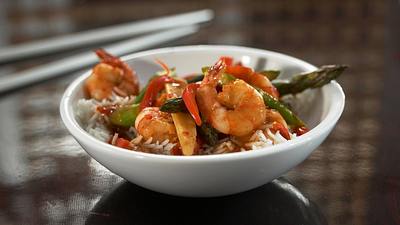 Shrimps-Gemüse aus dem Wok Rezept - Foto: Pretscher, Tillmann
