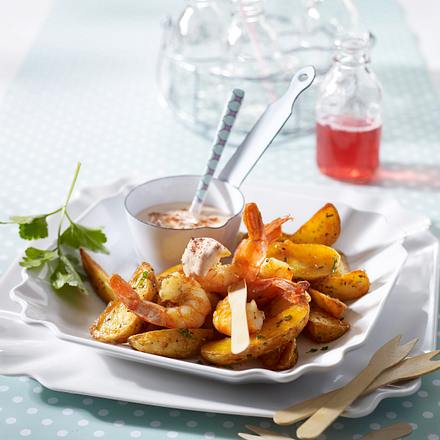 Shrimps & Chips Rezept