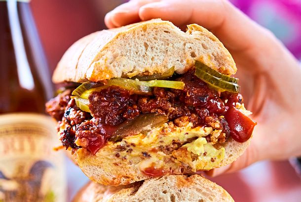 Sloppy-Joe-Sandwich zum Mitnehmen Sloppy-Joe-Sandwich zum Mitnehmen