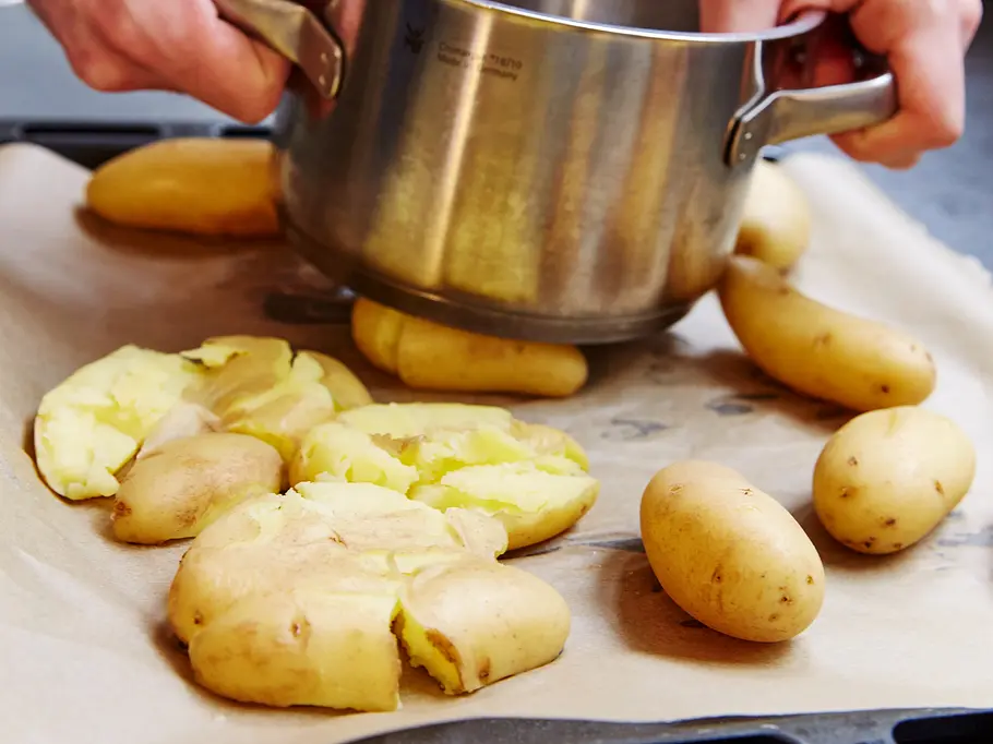 Smashed Potatoes-Rezept Smashed Potatoes Rezept
