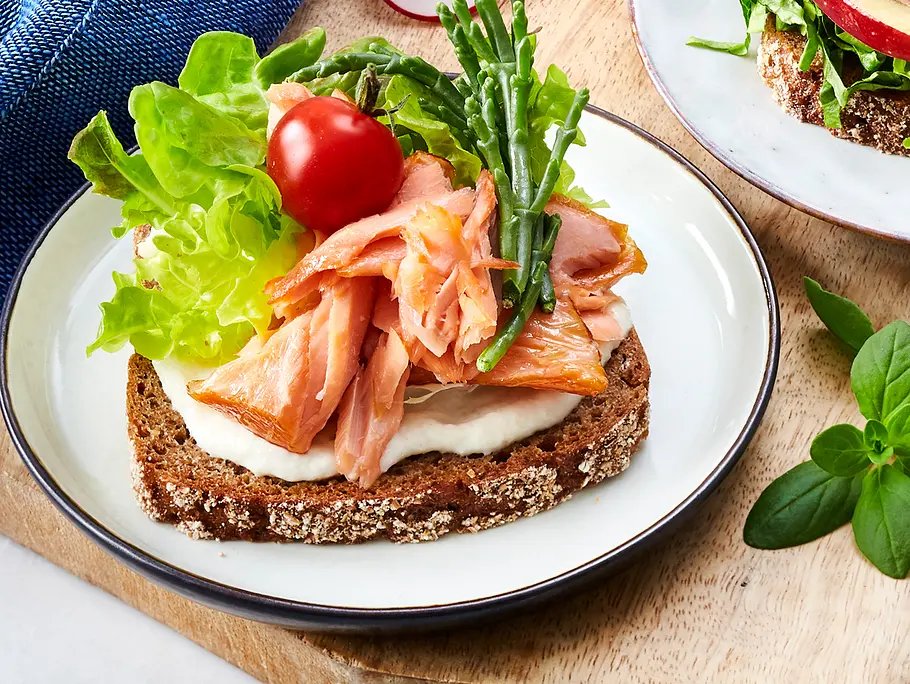 Smørrebrød mit edlem Fisch Rezept Smørrebrød mit edlem Fisch Rezept