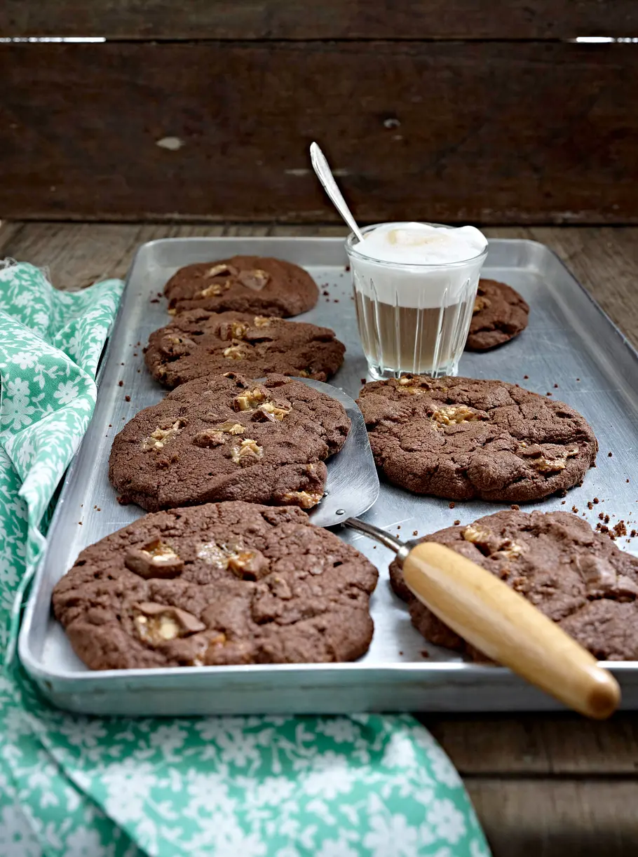 Snickers chocolate cookies Rezept Snickers chocolate cookies Rezept