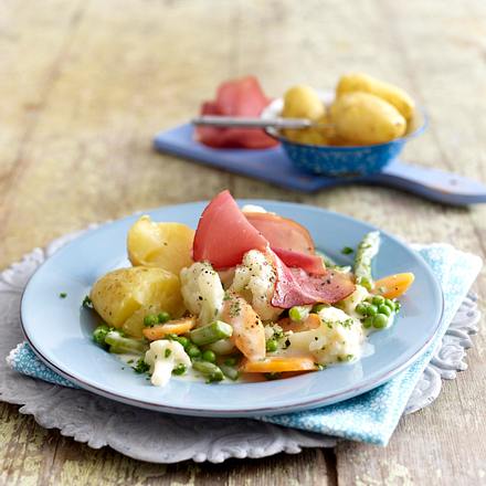 Sommergemüse mit Katenschinken Rezept Sommergemüse mit Katenschinken Rezept