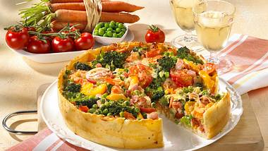 Sommergemüse-Quiche mit Kasseler Rezept - Foto: House of Food / Bauer Food Experts KG