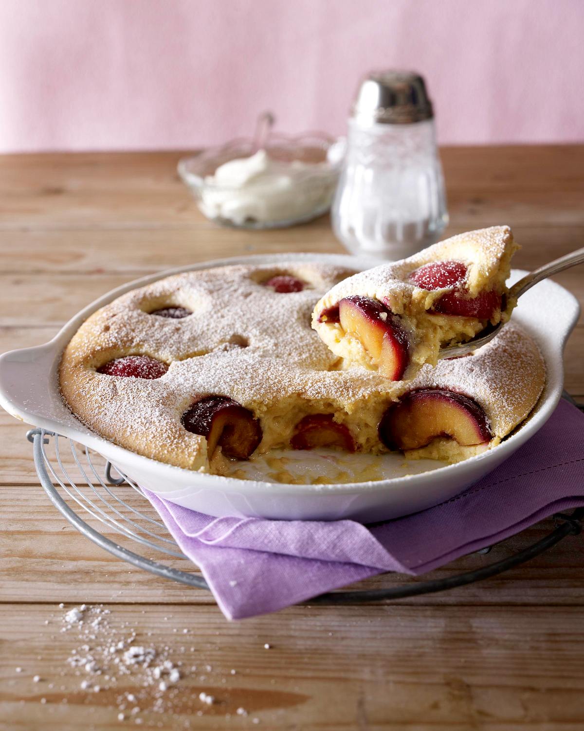 Sommerpflaumen-Clafoutis Rezept