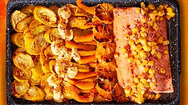 Sonniger Gruß aus der Küche von Kürbis, Orange, Lachs & Co. Rezept - Foto: House of Food / Bauer Food Experts KG