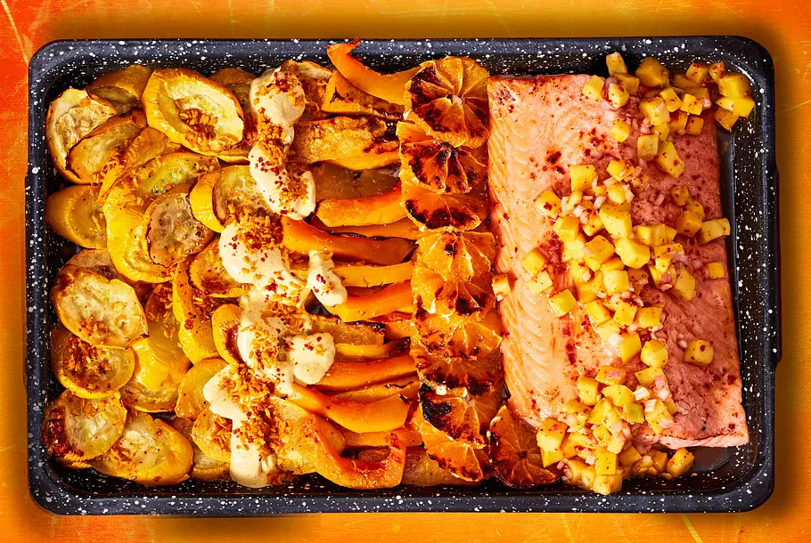 Sonniger Gruß aus der Küche von Kürbis, Orange, Lachs & Co. Rezept