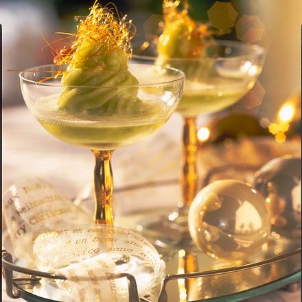 Sorbet aus grünem Tee mit Weihnachtsgewürzen Rezept