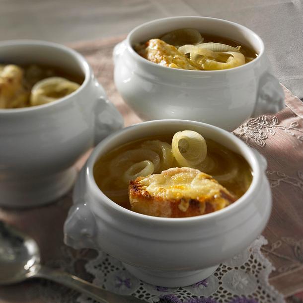 Soupe à l'oignon (Zwiebelsuppe) Rezept