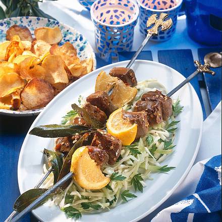 Souvlaki mit Krautsalat Rezept
