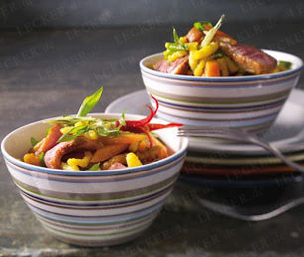 Spätzle "Shanghai" mit Entenbrust Rezept Spätzle "Shanghai" mit Entenbrust Rezept
