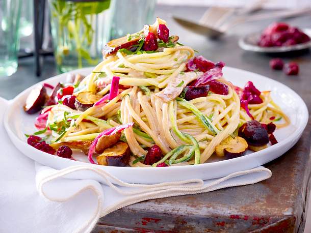 Spaghetti al funghi mit cremigem Blitz-Sößchen-F8554301 Spaghetti al funghi mit cremigem Blitz-Sößchen-F8554301