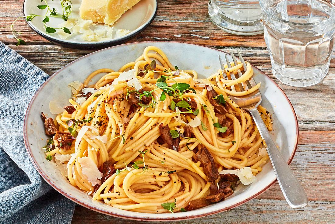 Spaghetti alla­ Carbonara (vegetarisch) Rezept