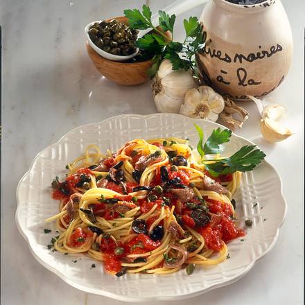 Spaghetti alla puttanesca Rezept