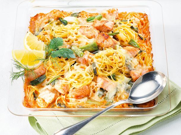 Spaghetti-Lachs-Auflauf Rezept Spaghetti-Lachs-Auflauf Rezept