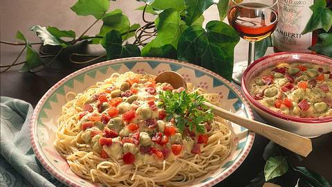 Spaghetti mit dicken Bohnen Rezept - Foto: Horn