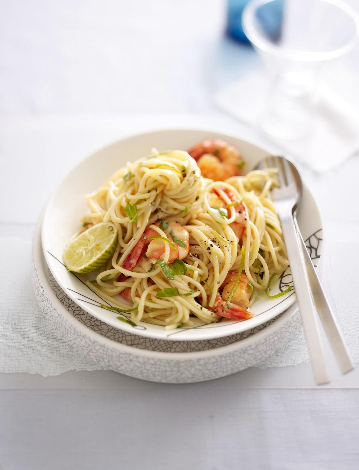 Spaghetti mit Limone und Scampi Rezept