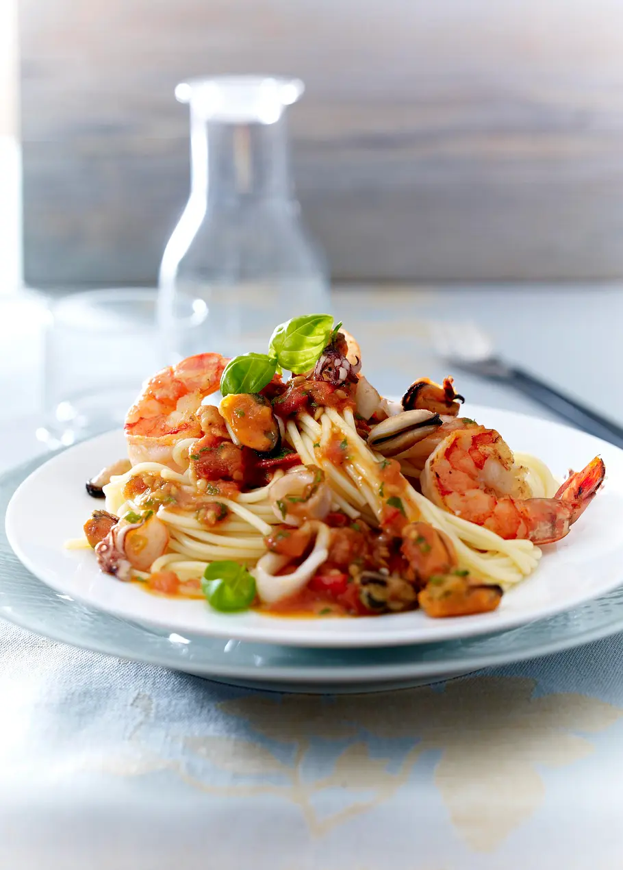 Spaghetti mit Meeresfrüchten (Frutti di Mare) Rezept Spaghetti mit Meeresfrüchten (Frutti di Mare) Rezept