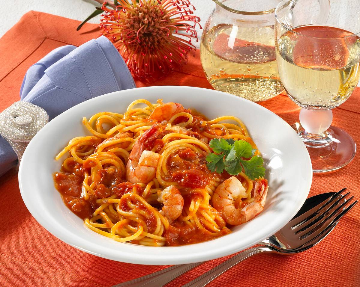 Spaghetti mit Scampi Rezept