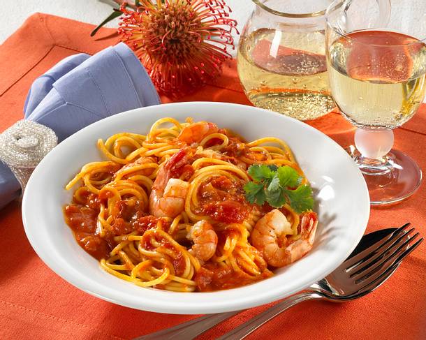 Spaghetti mit Scampi Rezept Spaghetti mit Scampi Rezept