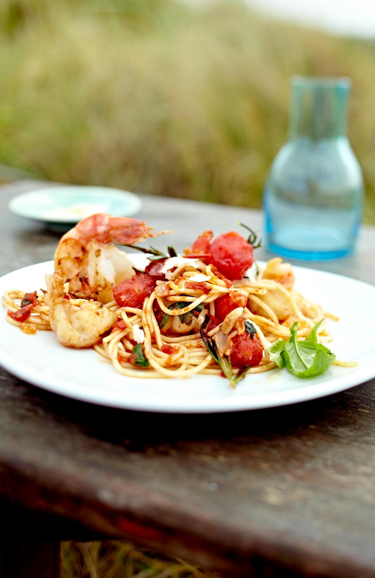 Spaghetti mit Scampi und Spicy Tomaten Rezept