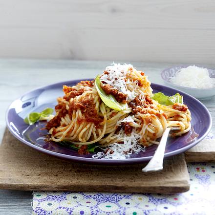 Spaghetti mit schnellem Tomatenpesto Rezept