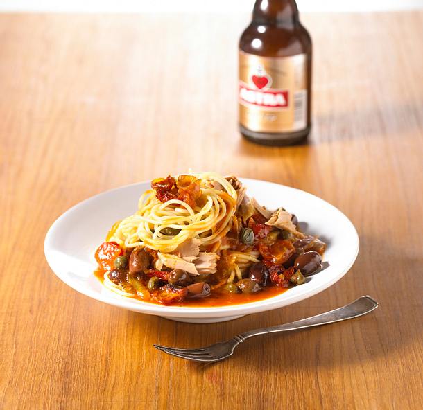 Spaghetti mit Speck und Thunfisch Rezept Spaghetti mit Speck und Thunfisch Rezept