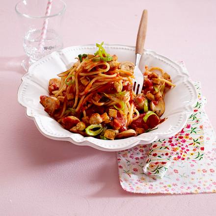 Spaghetti mit veganer Tofu-Bolognese Rezept Spaghetti mit veganer Tofu-Bolognese Rezept