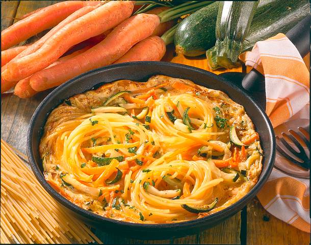 Spaghetti-Omelett Rezept Spaghetti-Omelett Rezept