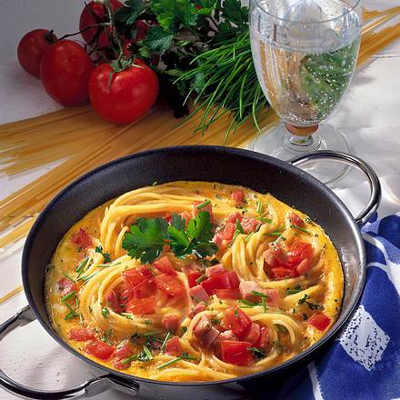 Spaghetti-Omelett Rezept