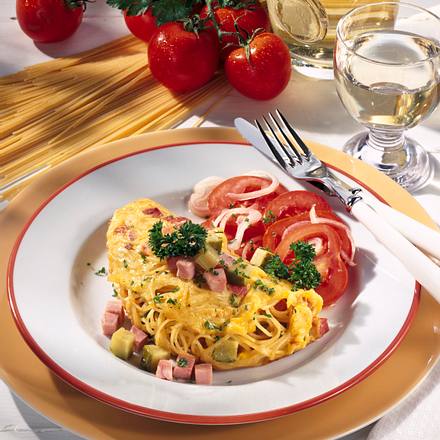 Spaghetti-Schinken-Omelett Rezept Spaghetti-Schinken-Omelett Rezept